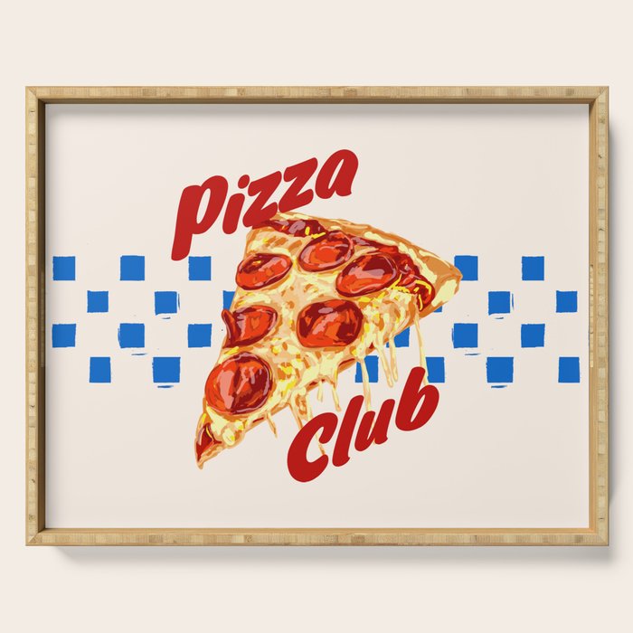 Pizza Club Retro Pepperoni Slice Serving Tray Gallery Image 1