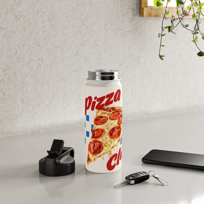 Pizza Club Retro Pepperoni Slice Water Bottle Gallery Image 4