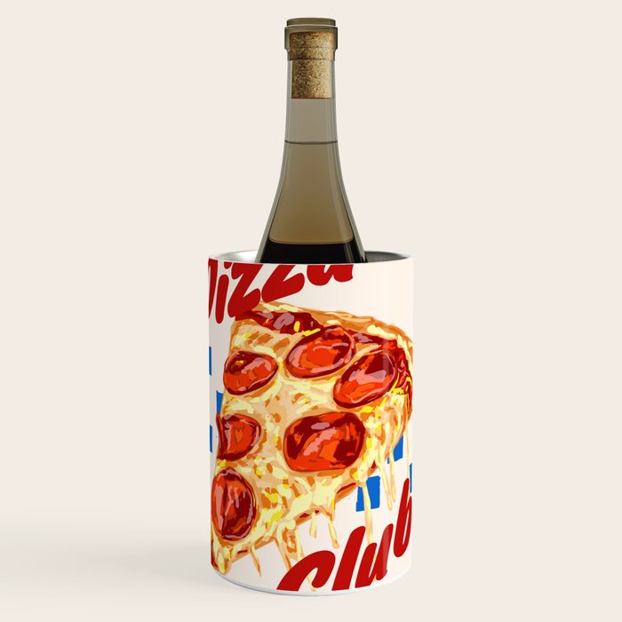 Pizza Club Retro Pepperoni Slice Wine Chiller Gallery Image 1