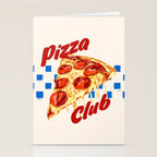 Pizza Club Retro Pepperoni Slice Stationery Card Gallery Image 2