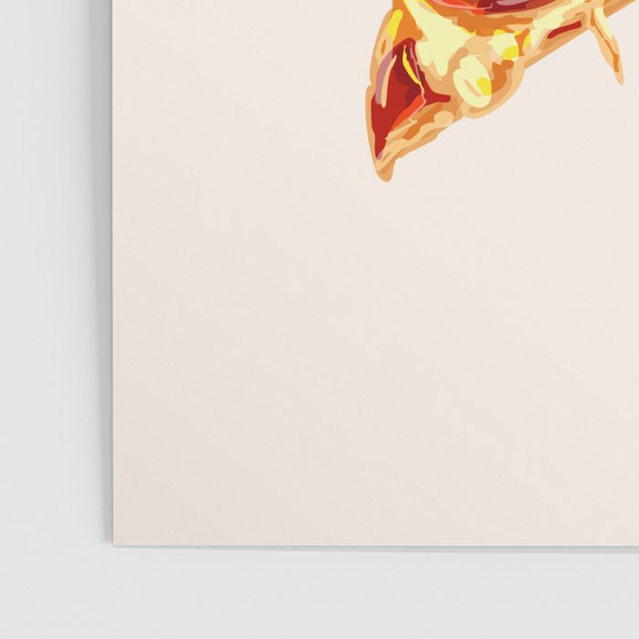 Pizza Club Retro Pepperoni Slice Poster Gallery Image 3