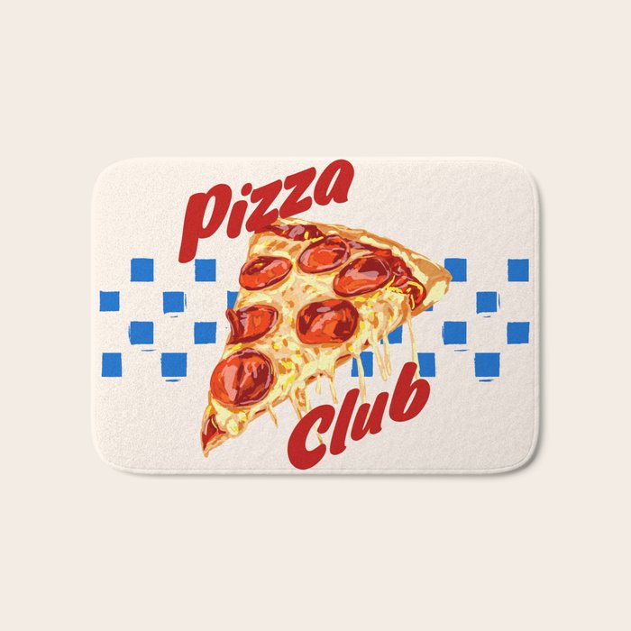 Pizza Club Retro Pepperoni Slice Bath Mat Gallery Image 1