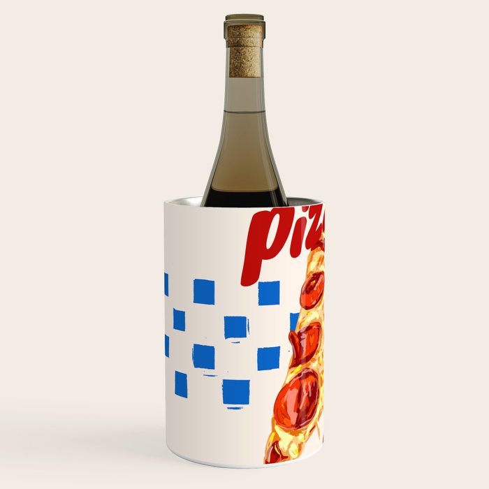 Pizza Club Retro Pepperoni Slice Wine Chiller Gallery Image 2