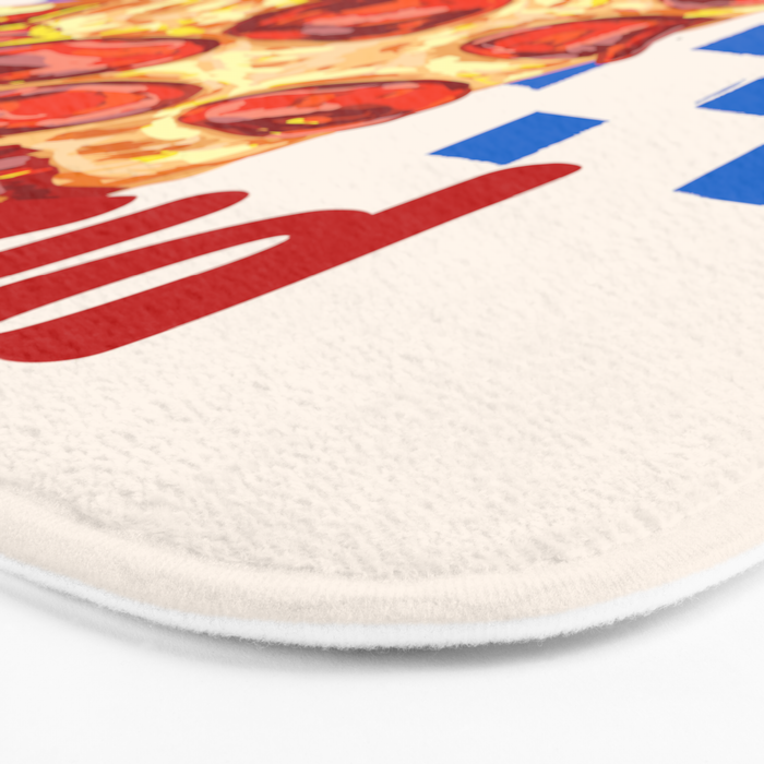 Pizza Club Retro Pepperoni Slice Bath Mat Gallery Image 3