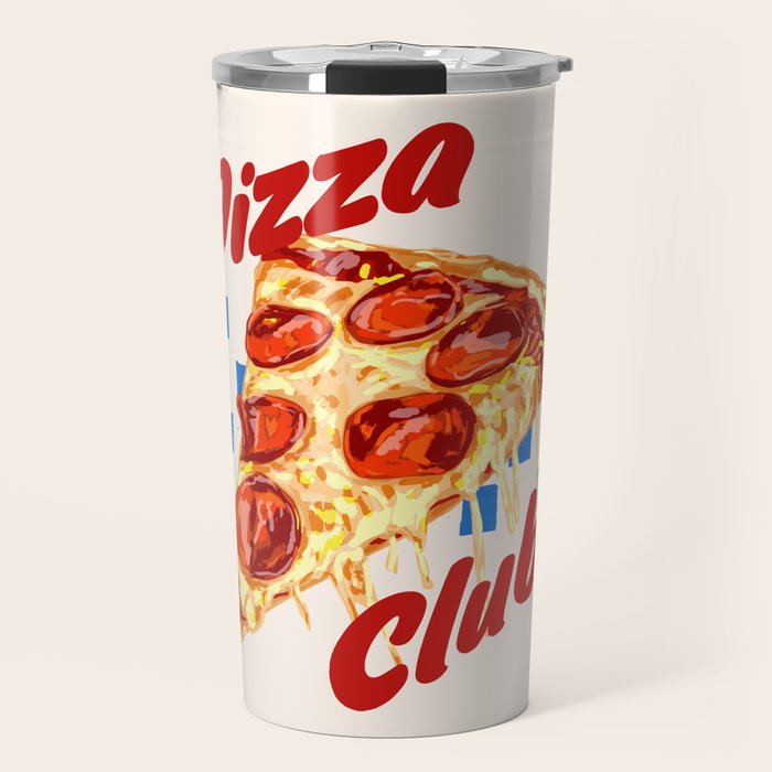 Pizza Club Retro Pepperoni Slice Travel Mug Gallery Image 1