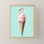 FLAMINGO CONE Mini Art Print Gallery Image 1