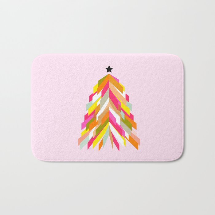 Rainbow Christmas Tree Bath Mat Gallery Image 1