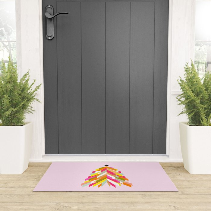 Rainbow Christmas Tree Welcome Mat Gallery Image 3