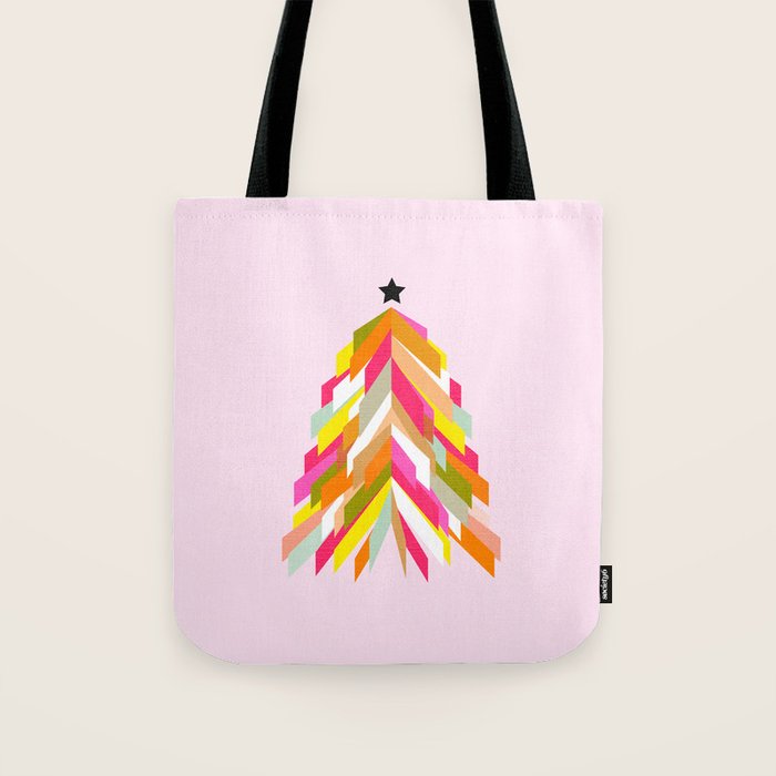 Rainbow Christmas Tree Tote Bag Gallery Image 1