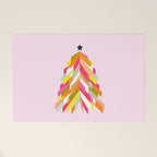 Rainbow Christmas Tree Welcome Mat Gallery Image 1