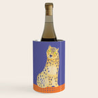 Relaxing Leopard - Orange and Very Peri Wine Chiller Gallery Image 1