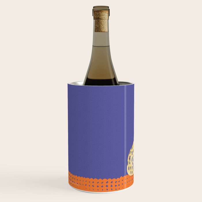 Relaxing Leopard - Orange and Very Peri Wine Chiller Gallery Image 2