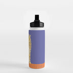 Relaxing Leopard - Orange and Very Peri Water Bottle Gallery Image 2