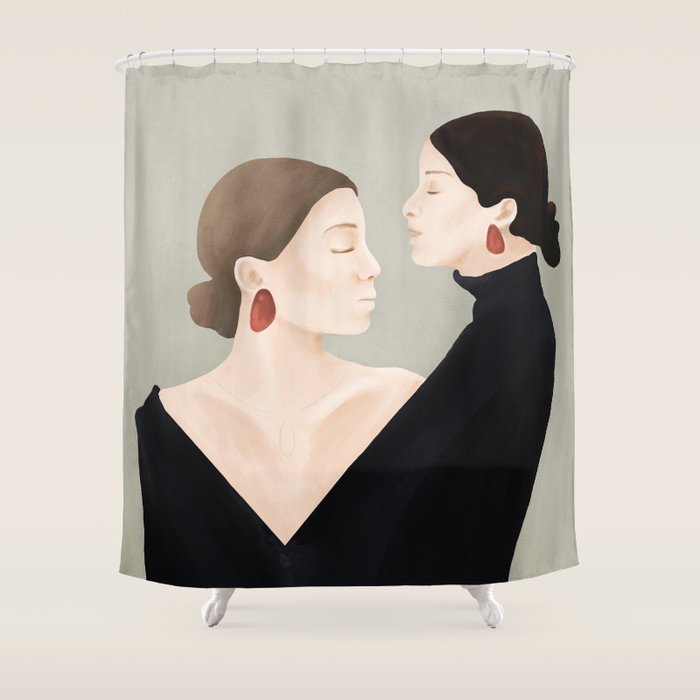 Aligned Model Flow Shower Curtain Gallery Image 1