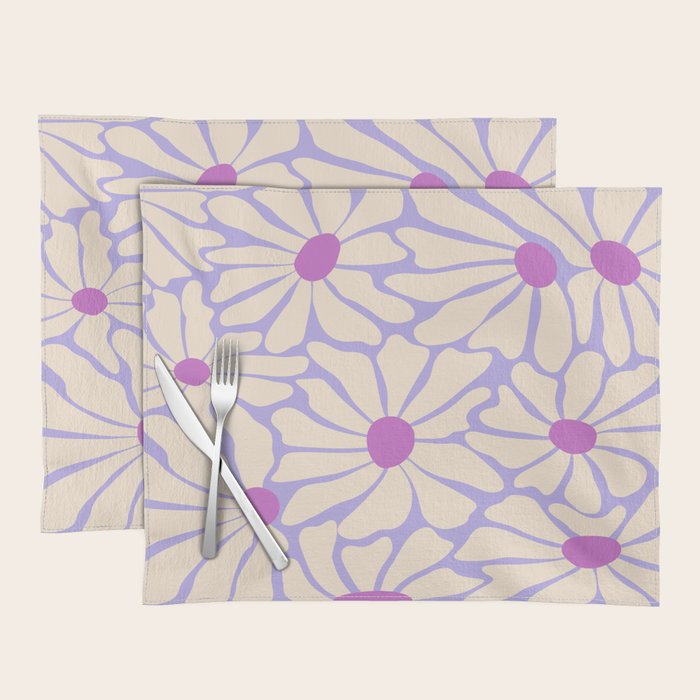 Big Groovy Flower - Purple Placemat Gallery Image 1