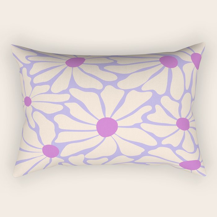 Big Groovy Flower - Purple Rectangular Pillow Gallery Image 2