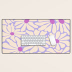 Big Groovy Flower - Purple Desk Mat Gallery Image 1