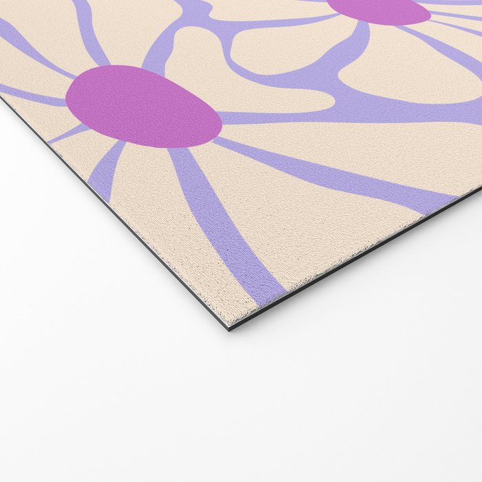 Big Groovy Flower - Purple Welcome Mat Gallery Image 2