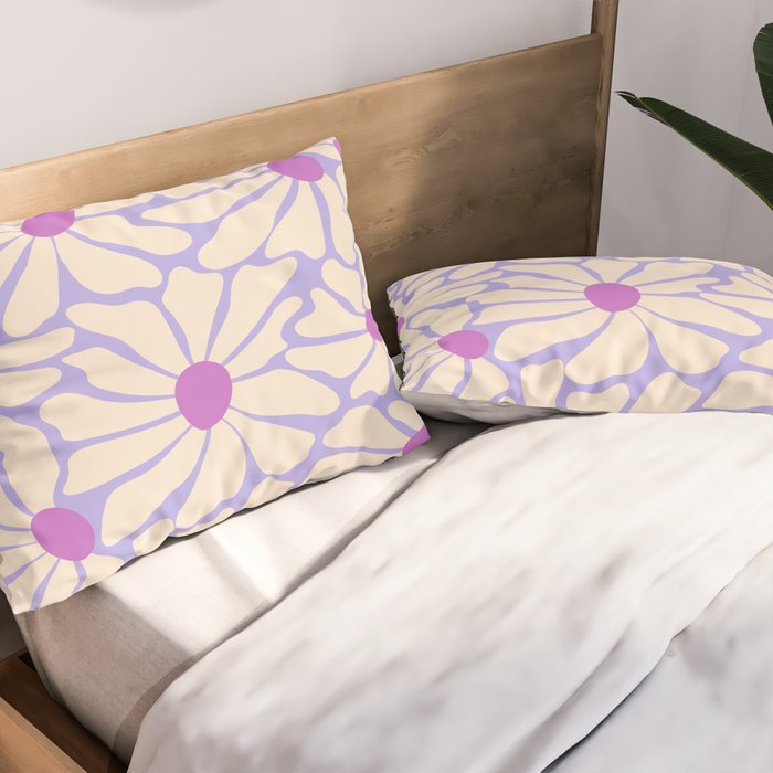 Big Groovy Flower - Purple Pillow Sham Gallery Image 2