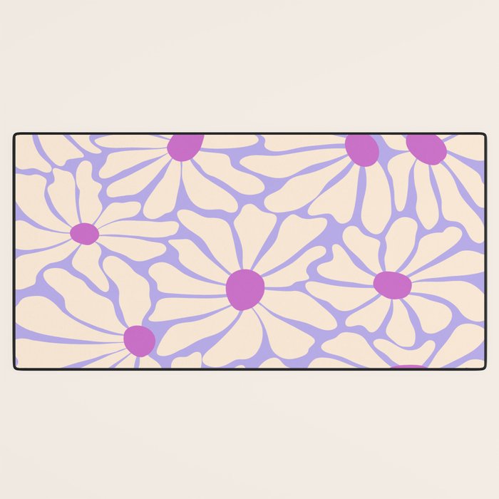 Big Groovy Flower - Purple Desk Mat Gallery Image 3