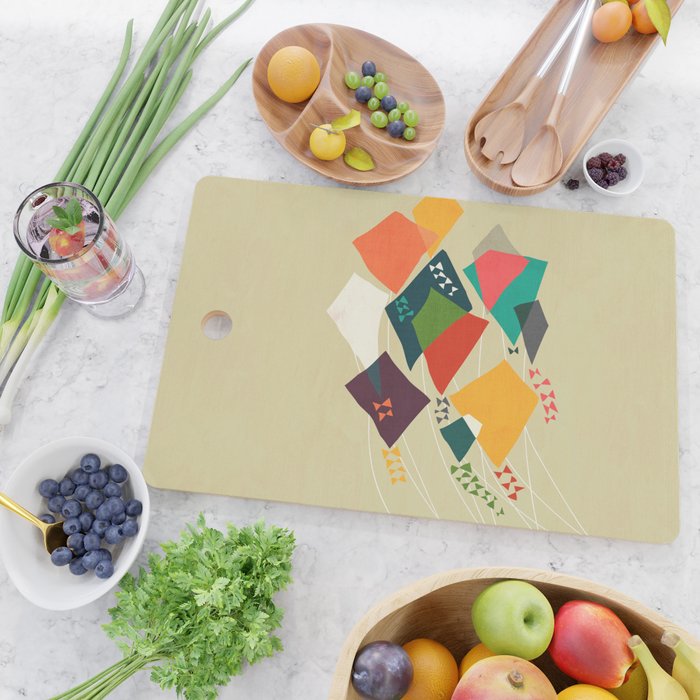 Whimsical kites Cutting Board Gallery Image 2