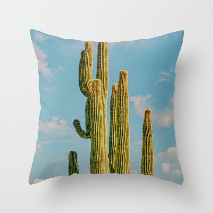 SKY CACTUS Throw Pillow Gallery Image 1