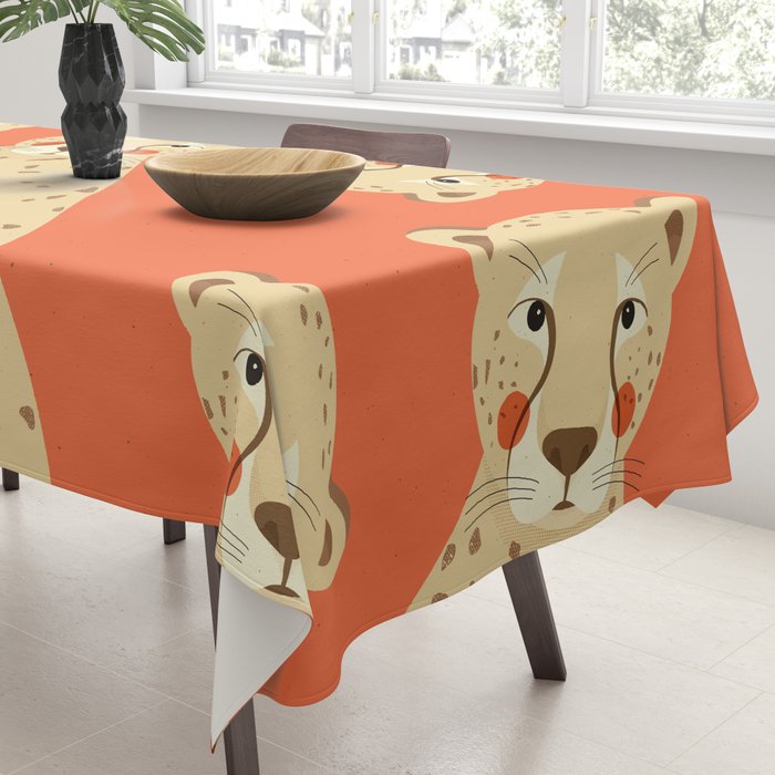 Cheetah, Animal Portrait Tablecloth Gallery Image 3