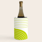 Two Tone Line Curvature LXXVII Lime Green Modern Arch Abstract Wine Chiller Gallery Image 3