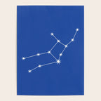 Virgo Zodiac Star Constellation Line Art Vibrant Blue Poster Gallery Image 4