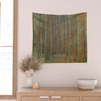 Gustav Klimt - Tannenwald I (Pine Forest I) Wall Tapestry Gallery Image 2