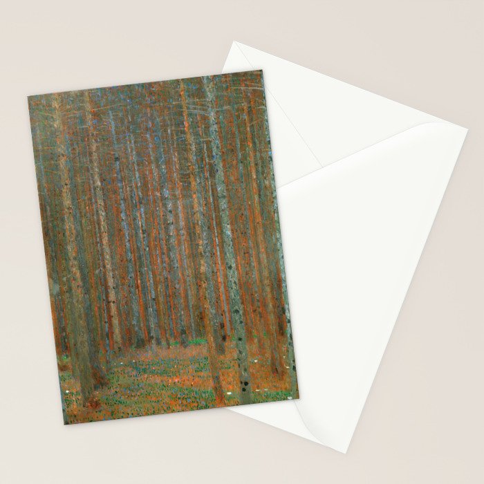 Gustav Klimt - Tannenwald I (Pine Forest I) Stationery Card Gallery Image 2