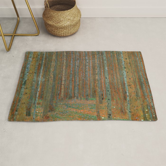 Gustav Klimt - Tannenwald I (Pine Forest I) Rug Gallery Image 1