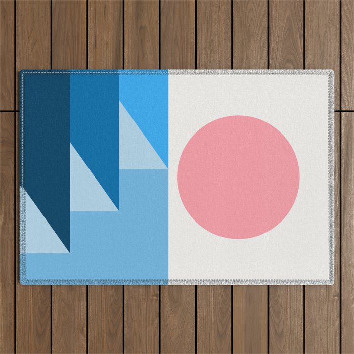 Geometric Landscape 25B Outdoor Rug Gallery Image 1