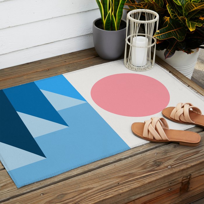 Geometric Landscape 25B Outdoor Rug Gallery Image 2