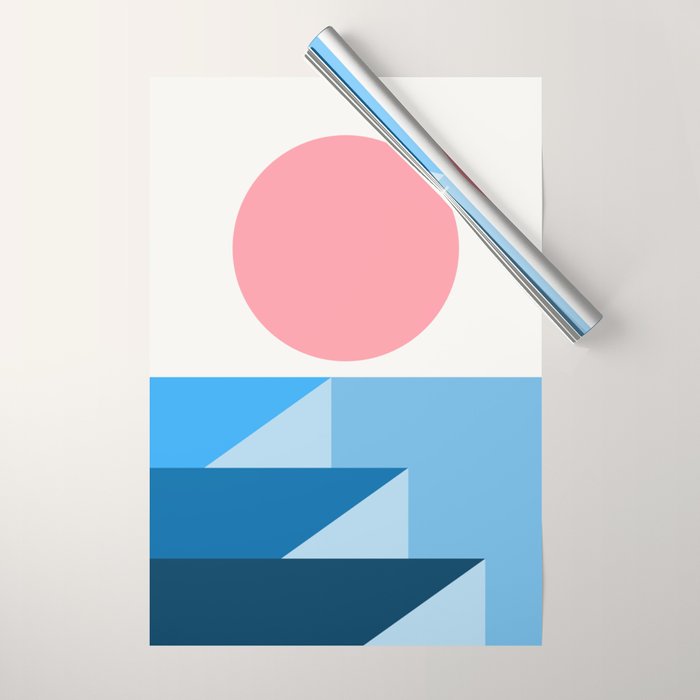 Geometric Landscape 25B Wrapping Paper Gallery Image 1