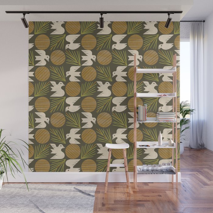 Pine Forest Doves Wall Mural Gallery Image 1