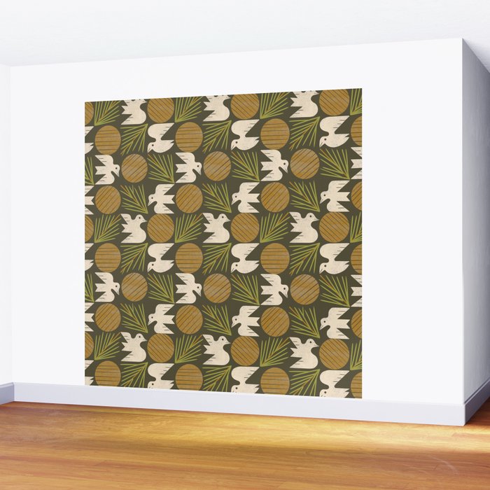 Pine Forest Doves Wall Mural Gallery Image 2