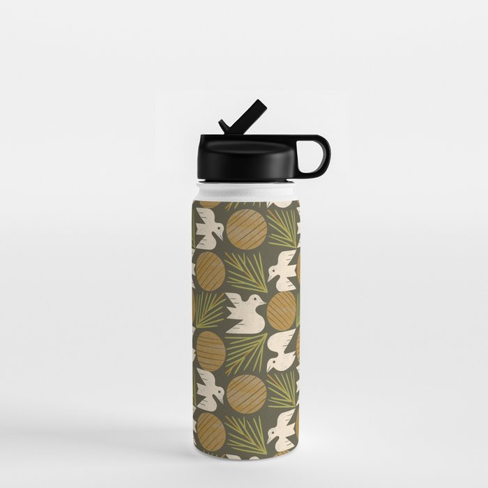 Pine Forest Doves Water Bottle Gallery Image 1