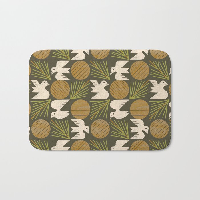 Pine Forest Doves Bath Mat Gallery Image 1