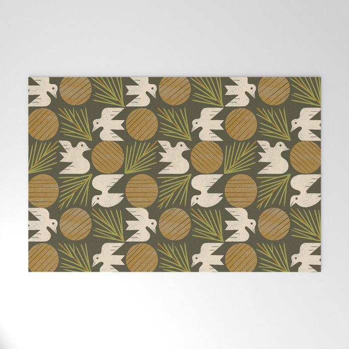 Pine Forest Doves Welcome Mat Gallery Image 1