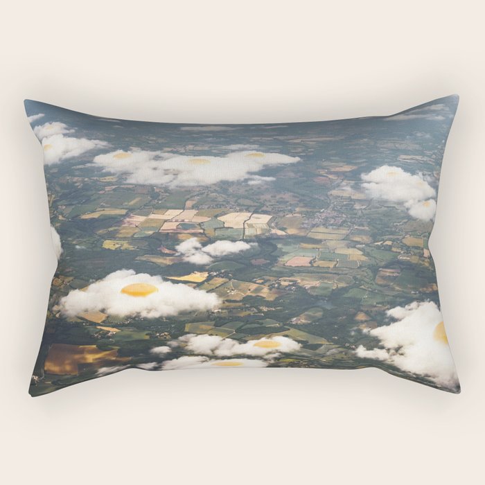 Eggy Clouds II - Sunny side up clouds Rectangular Pillow Gallery Image 2
