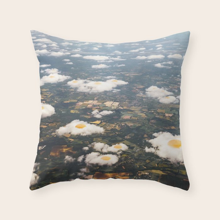Eggy Clouds II - Sunny side up clouds Throw Pillow Gallery Image 6