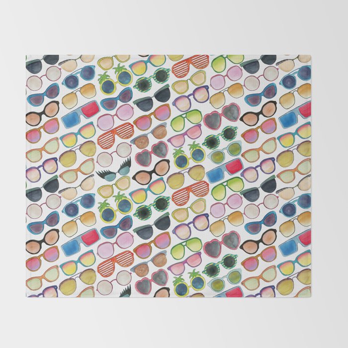Sunglasses by Veronique de Jong Throw Blanket Gallery Image 2