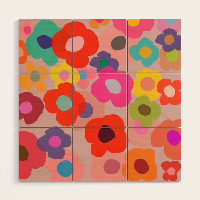 poppy 6 Wood Wall Art Gallery Image 1