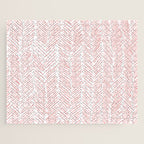 Living Coral Herringbone Jigsaw Puzzle Gallery Image 1