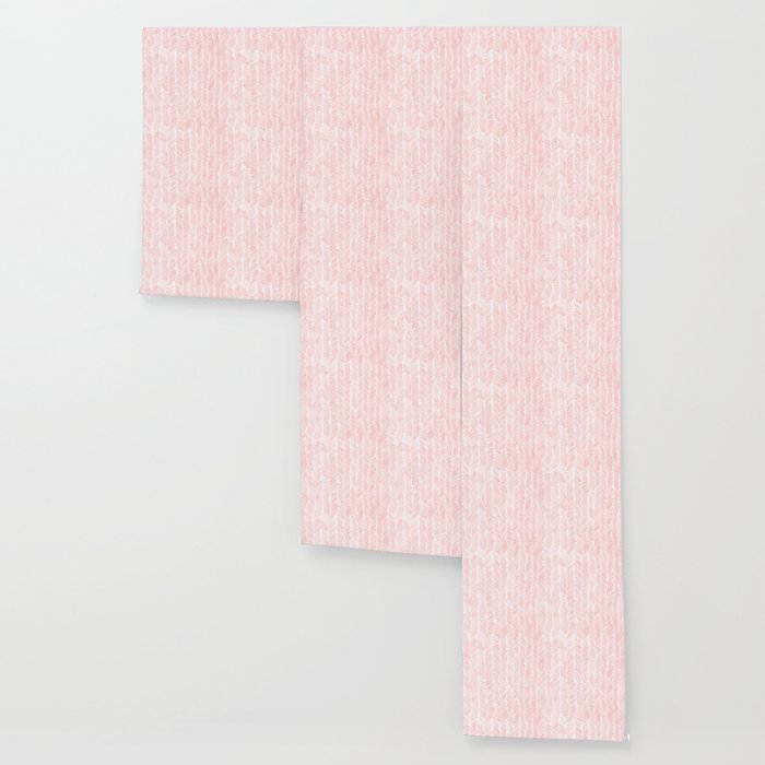 Living Coral Herringbone Wallpaper Gallery Image 3