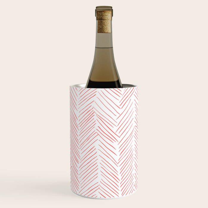 Living Coral Herringbone Wine Chiller Gallery Image 2