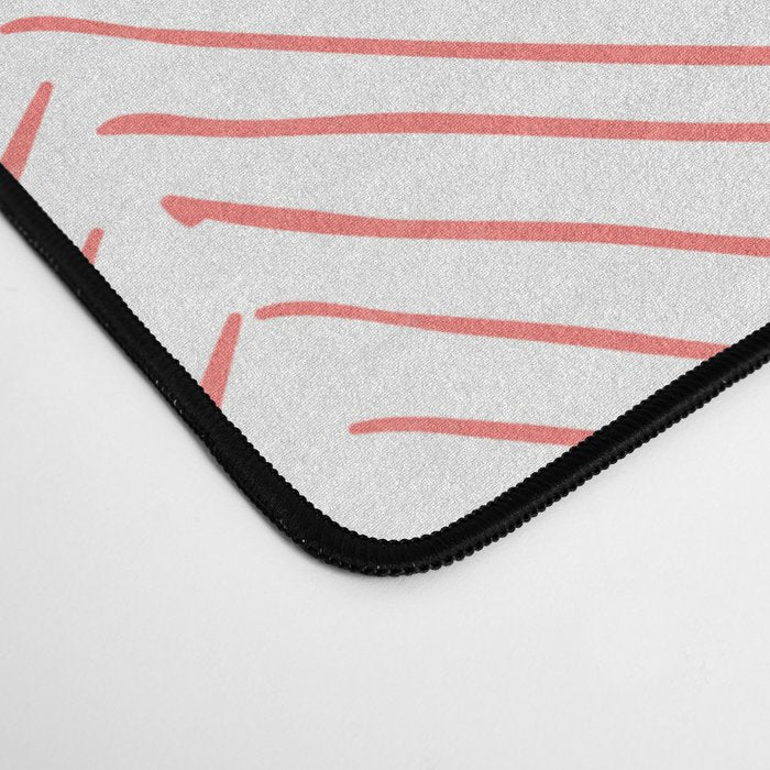 Living Coral Herringbone Desk Mat Gallery Image 4