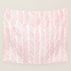 Living Coral Herringbone Wall Tapestry Gallery Image 4