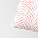 Living Coral Herringbone Pillow Sham Gallery Image 4